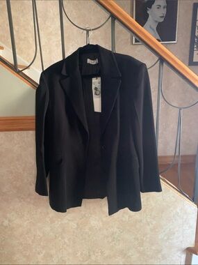 Classic Black Single-Button Blazer Jacket - Mango